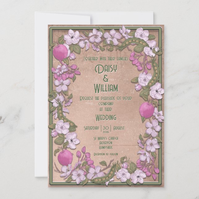 Apple blossom - Wedding Invitation Inbjudningar (Framsida)