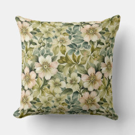 Apple Blossoms and Leaves Kudde