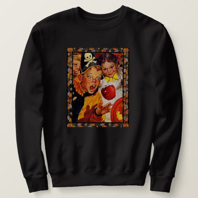 Apple Bobning Dangers Lång Ärmad Tröja (Design framsida)