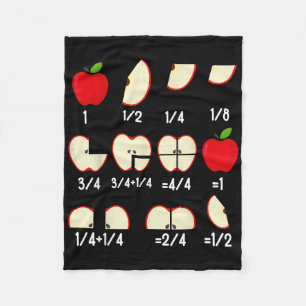 Äpple Bråk Matematik Lärare Tillbaka Till Skolan U Fleecefilt