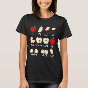 Äpple Bråk Matematik Lärare Tillbaka Till Skolan U T Shirt