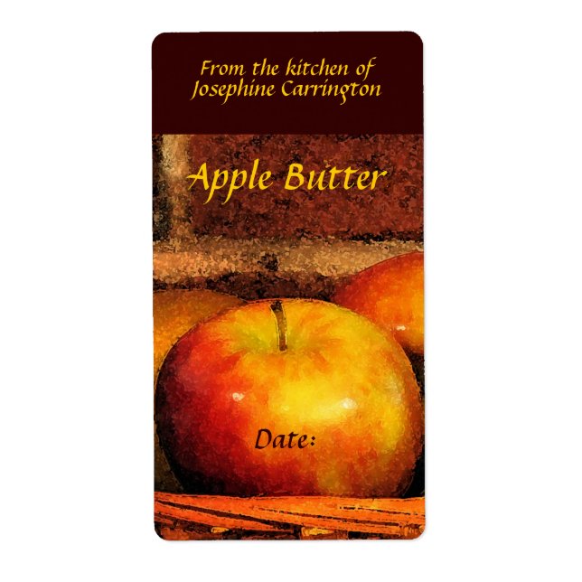 Apple Butter-etiketter Fraktsedel (Framsidan)