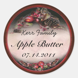 Apple canning label 3 runt klistermärke