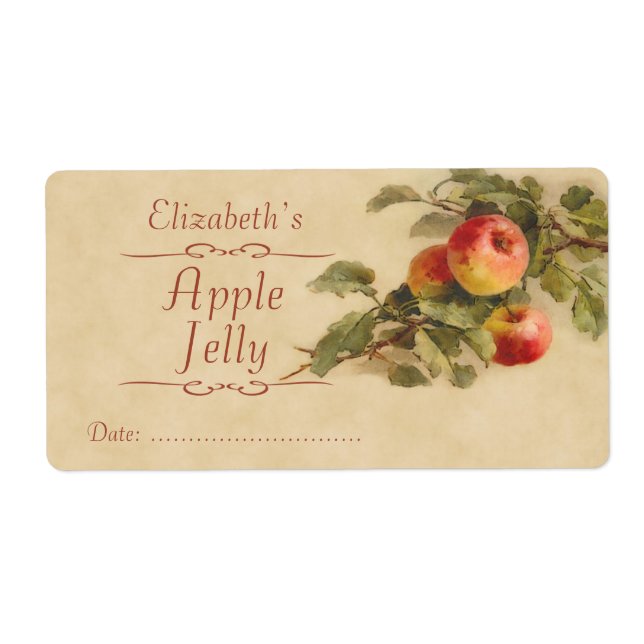 Apple Canning label Fraktsedel (Framsidan)