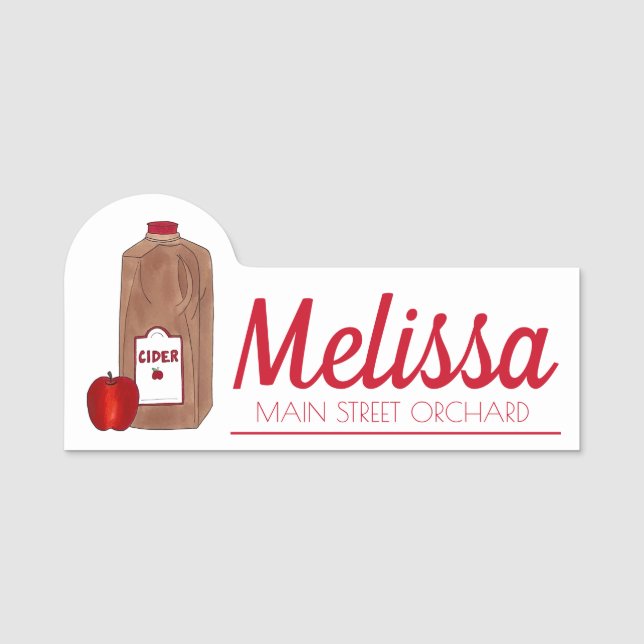 Äpple Cider Festival Orchard Autumn Harvest Namnbricka (Framsida)