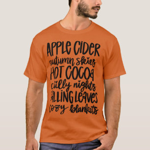 Apple Cider Hett Cocoa Falling Löv T Shirt