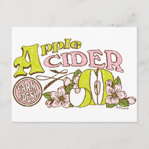 Apple Cider-tecken Vykort