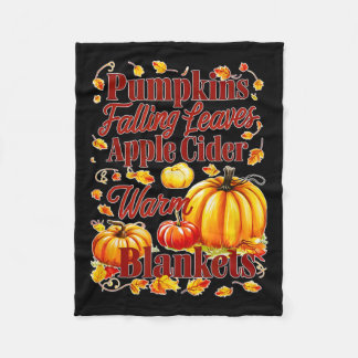 Apple Cider Warm Blankets Löv Fall Halloween Fu Fleecefilt