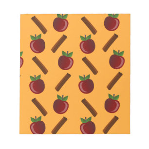 Apple Cinnamon Mönster Anteckningsblock