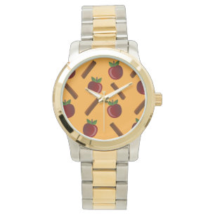 Apple Cinnamon Mönster Armbandsur