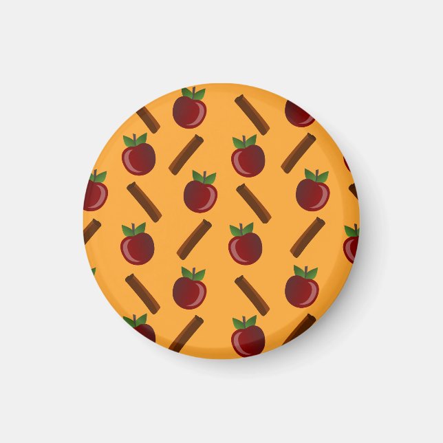 Apple Cinnamon Mönster Magnet (Framsidan)