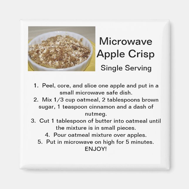 Apple Crisp Recipe Magnet (Framsidan)