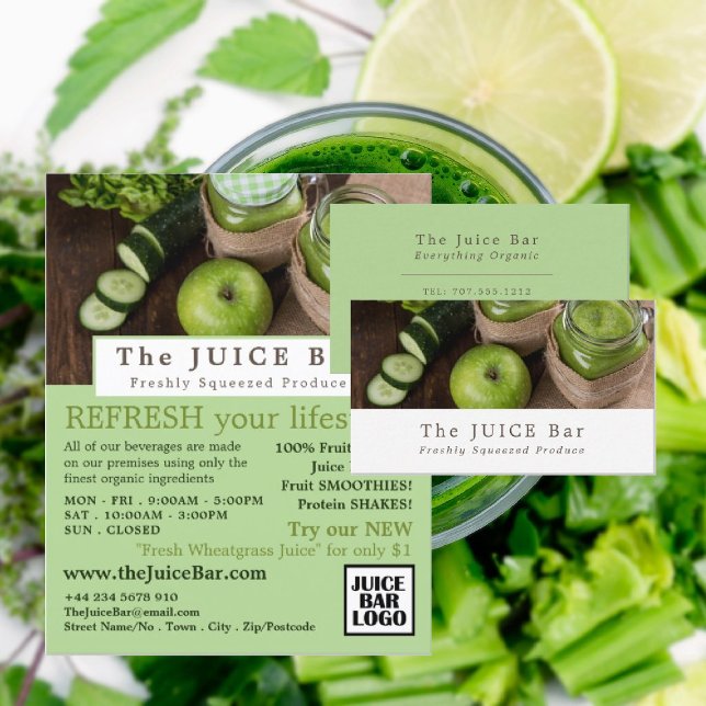Apple & Cucumber, Juice Pub Revertising Flyer (Skapare uppladdad)
