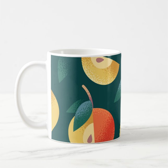 Apple Delight: Mörk grönt sömlöst. Kaffemugg (Vänster)