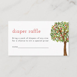 Apple Diaper Raffle Card Apple från mitt Öga Baby Placeringskort