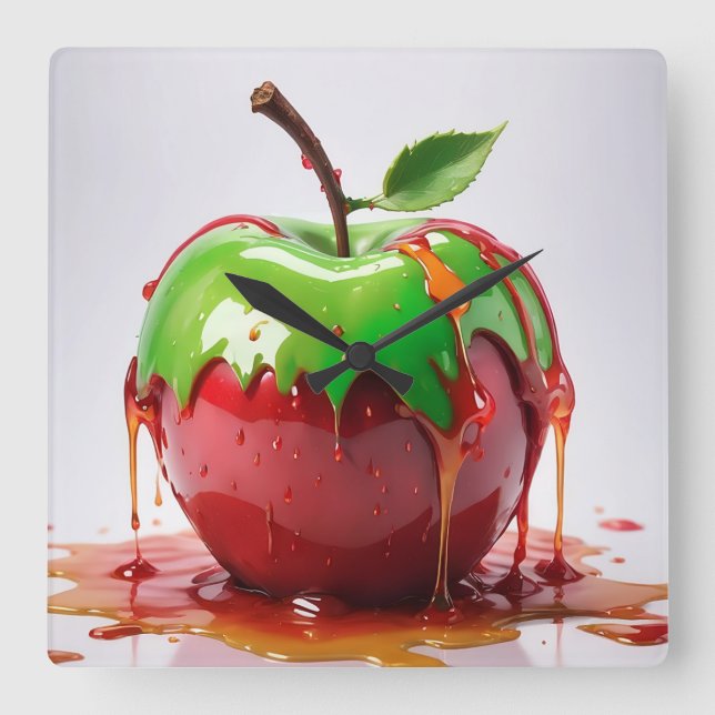 Apple Digital Art Fyrkantig Klocka (Framsida)
