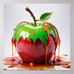 Apple Digital Art Poster
