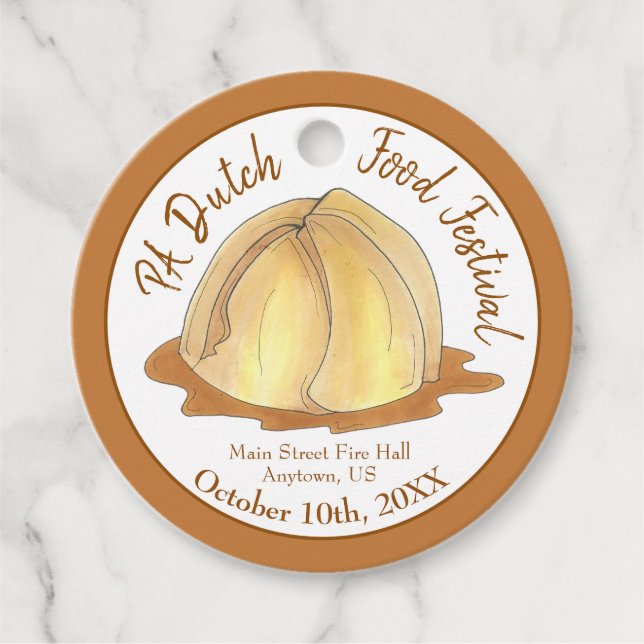 Apple Dumplings Amish Pennsylvania PA Nederländern Gåvor Etiketter (Framsida)