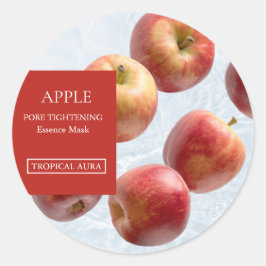 Apple Facial Mask Label Runt Klistermärke