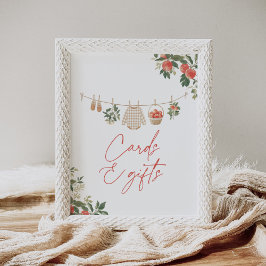 Apple Fall Baby Shower-kort och presentkort Poster