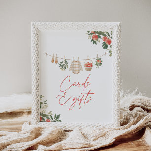 Apple Fall Baby Shower-kort och presentkort Poster