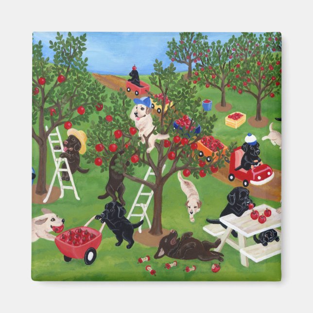 Apple Farm Labradors Magnet (Framsidan)