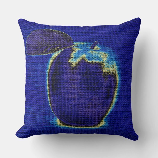 Apple Fine Art on Burlap Linen Jute #2 Kudde (Framsida)