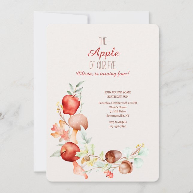 Apple Födelsedag Inbjudningar (Framsida)