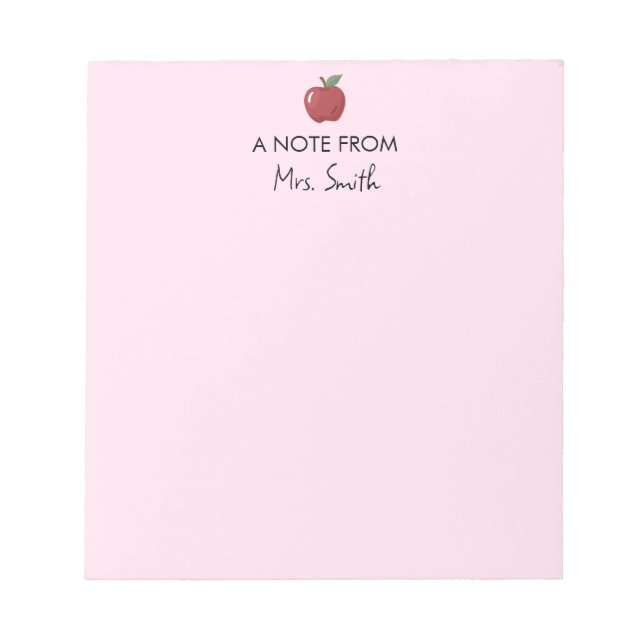 Apple för Back to school-leveranser för läraruppsk Anteckningsblock (Framsida)