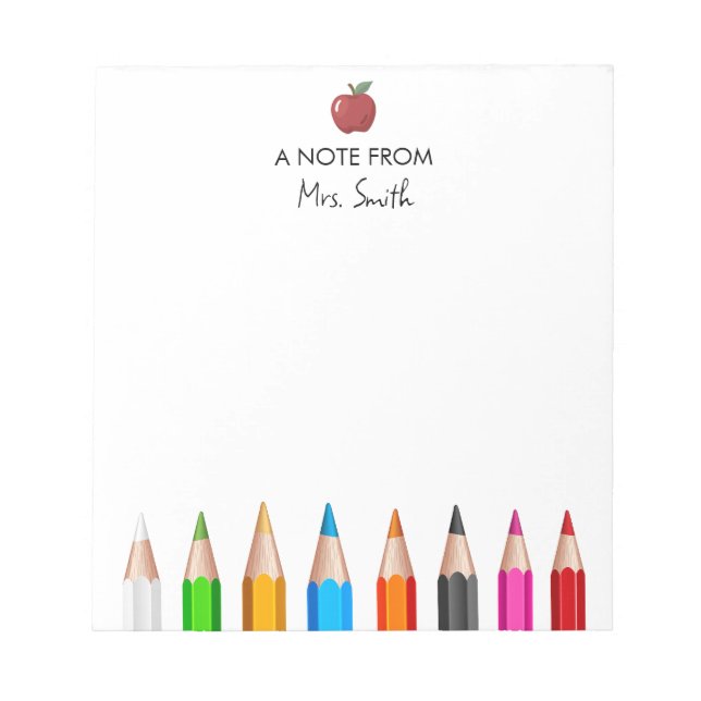 Apple för Back to school-leveranser för läraruppsk Anteckningsblock (Framsida)