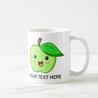 Apple för Kawaii fruktgrönt mugg