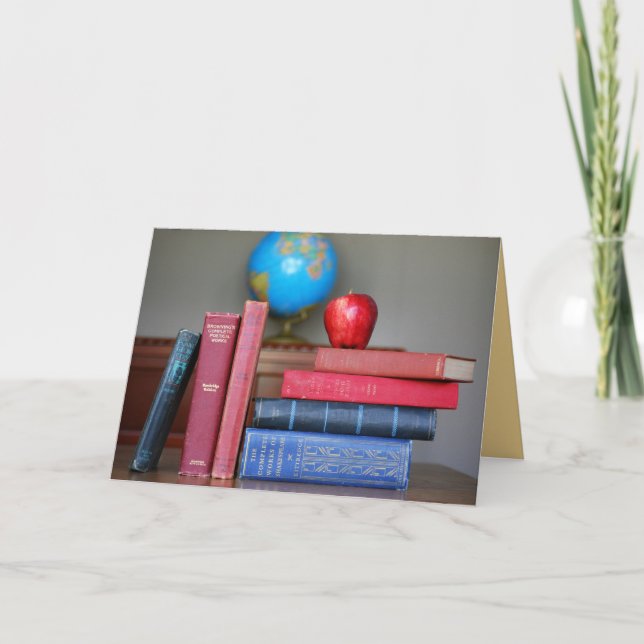 Apple för lärarkortet tack kort (Framsida)