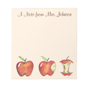 Apple for Teacher Personlig Red Delicious Anteckningsblock