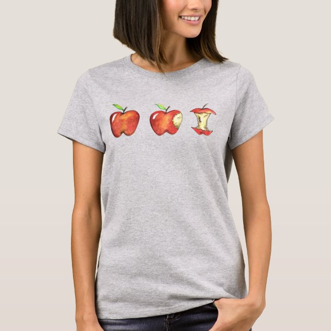 Apple for Teacher Red Apples Teaching Gift Tee (Framsida)