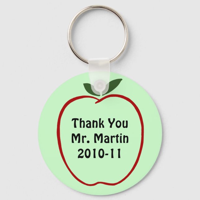 Apple for the Teacher - Keychain Nyckelring (Framsida)