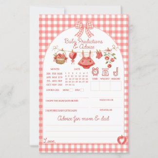 Äpple för våra ögon Baby Shower Röd Gingham Lek
