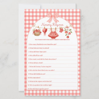 Äpple för våra ögon Baby Shower Röd Gingham Lek