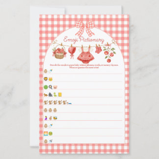 Äpple för våra ögon Baby Shower Röd Gingham Lek