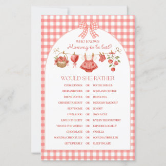 Äpple för våra ögon Baby Shower Röd Gingham Lek
