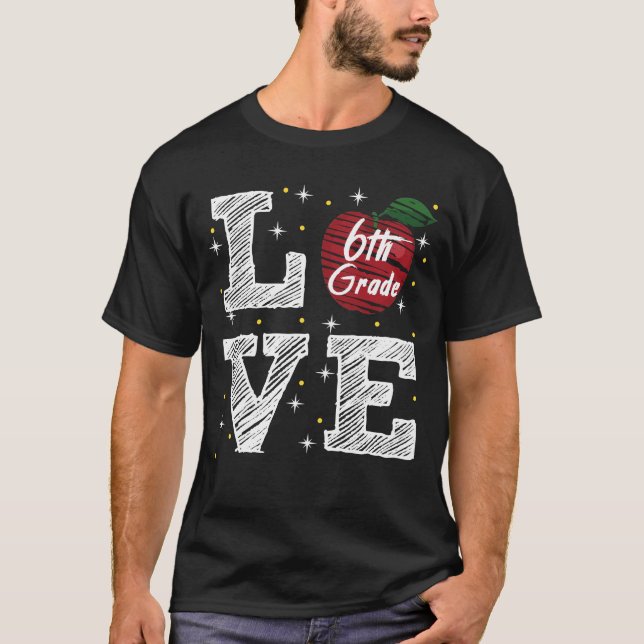 Äpple från kärlek 6e klass t shirt (Framsida)