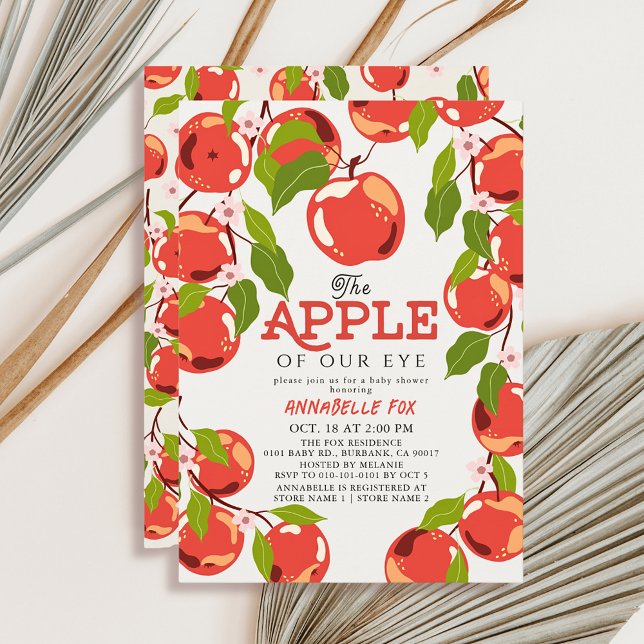 Apple från min Gender-neutralt-babyskor för Blommi Inbjudningar (Skapare uppladdad)
