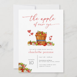 Apple från mitt Öga-fall-äpple-babyskor Inbjudningar