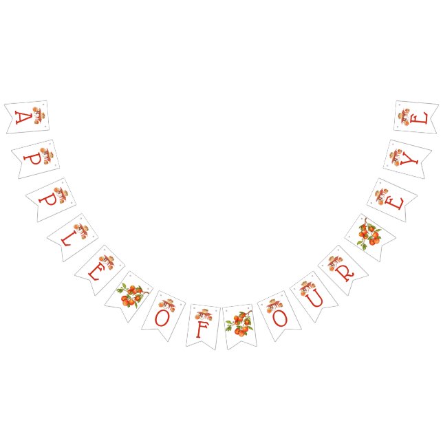 Äpple från Öga! Dekorationer för babyskor Vimplar (Alla)