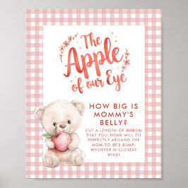 Apple från Öga Hur stor Mammor Belly Game Baby Sho Poster