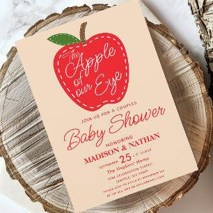 Apple från Öga Par Baby Shower Inbjudningar