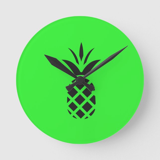 Äpple från Svarta gräs i Grönt Rund Klocka (Framsida)
