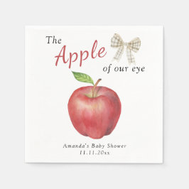 Apple från vår babydusch i öga pappersservett