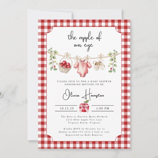 Apple från vår inbjudan till Öga-babyådaren (Framsida)