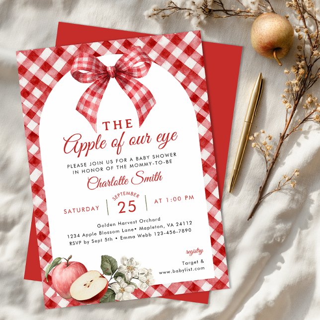 Apple från vår inbjudan till Öga-babyskor (Apple Themed Baby Shower Invite)