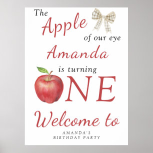 Äpple från vår öga 1:a födelsedag Party Poster